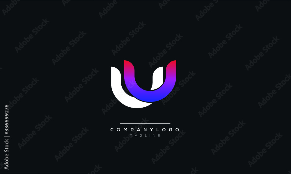 Obraz premium UU Letter logo alphabet monogram initial based icon design