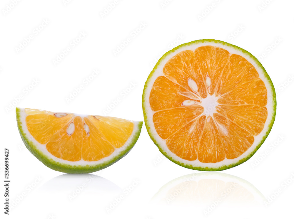 Fototapeta premium Orange fruit isolated on white background.