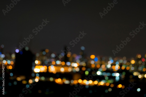 Cityscape Night bokeh abstract city bokeh blurred background And Defocused Lights