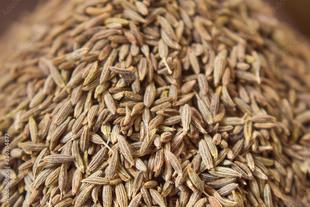 Dried Cumin Seeds as an abstract background texture