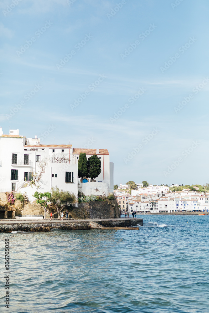 Sea Landscape of Cadaques, near Barcelona, Catalonia, Spain. It's a famous tourists and locals destination of Costa Brava, with clear blue water and scenic beaches. Also, Salvador Dalí lived here.