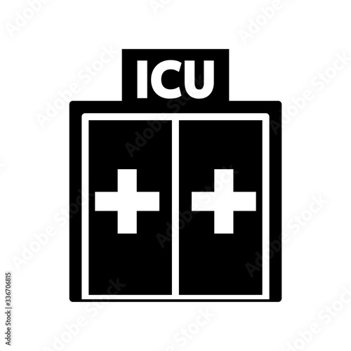 ICU room icon design, flat style trendy collection