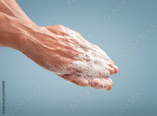 Fototapeta Naklejka Na Ścianę i Meble -  Hand washing with soap