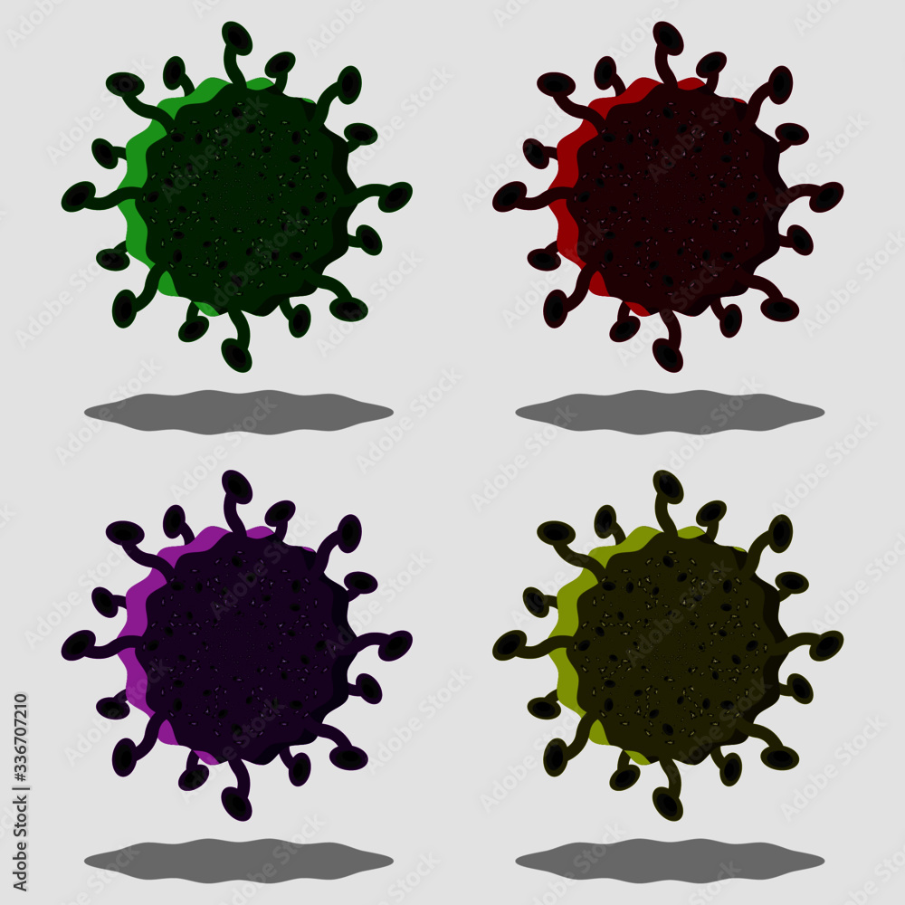 Coronavirus 2019-nCoV.set of Corona virus icon isolated on white background Coronavirus 2019-nCoV.set of Corona virus icon isolated on white background