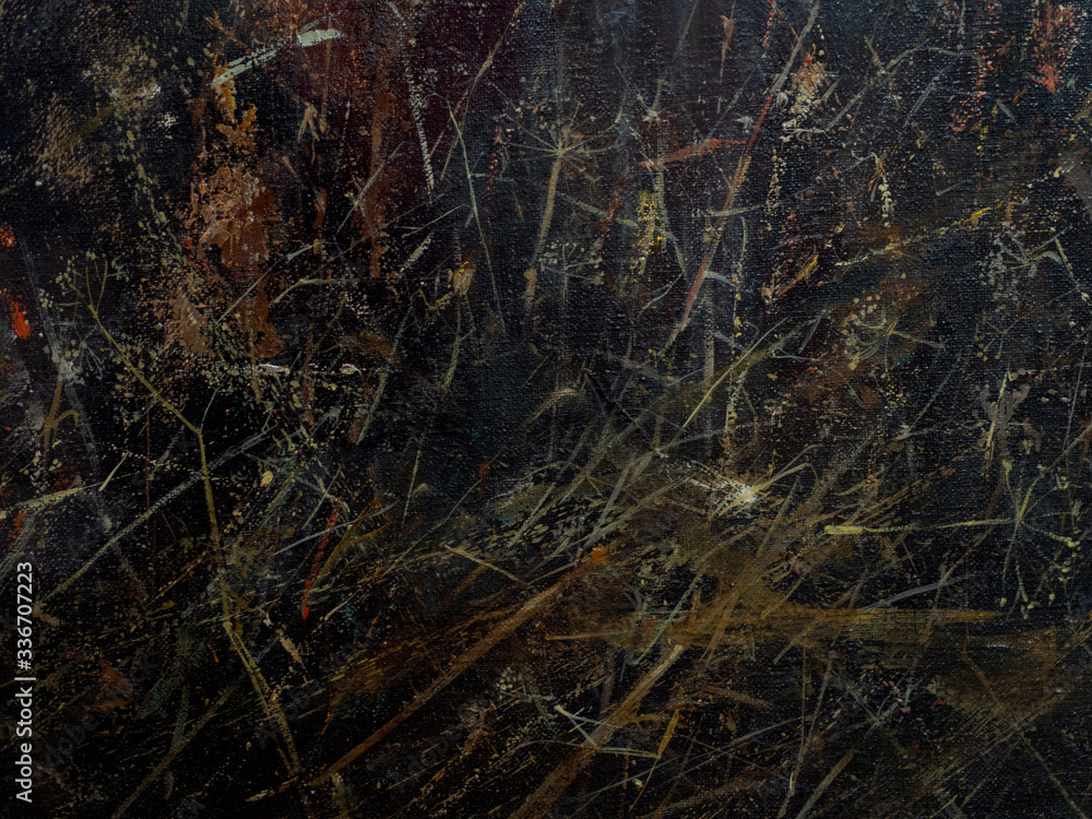 Abstract art background. Oil painting on canvas. Fragment of artwork. Spots of oil paint. Brushstrokes of paint. Modern art. Contemporary art