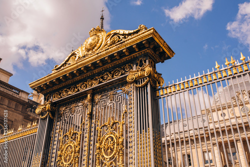 The front entrance of the Palais de Justice and Sainte-Chapelle chapel in Paris  France
