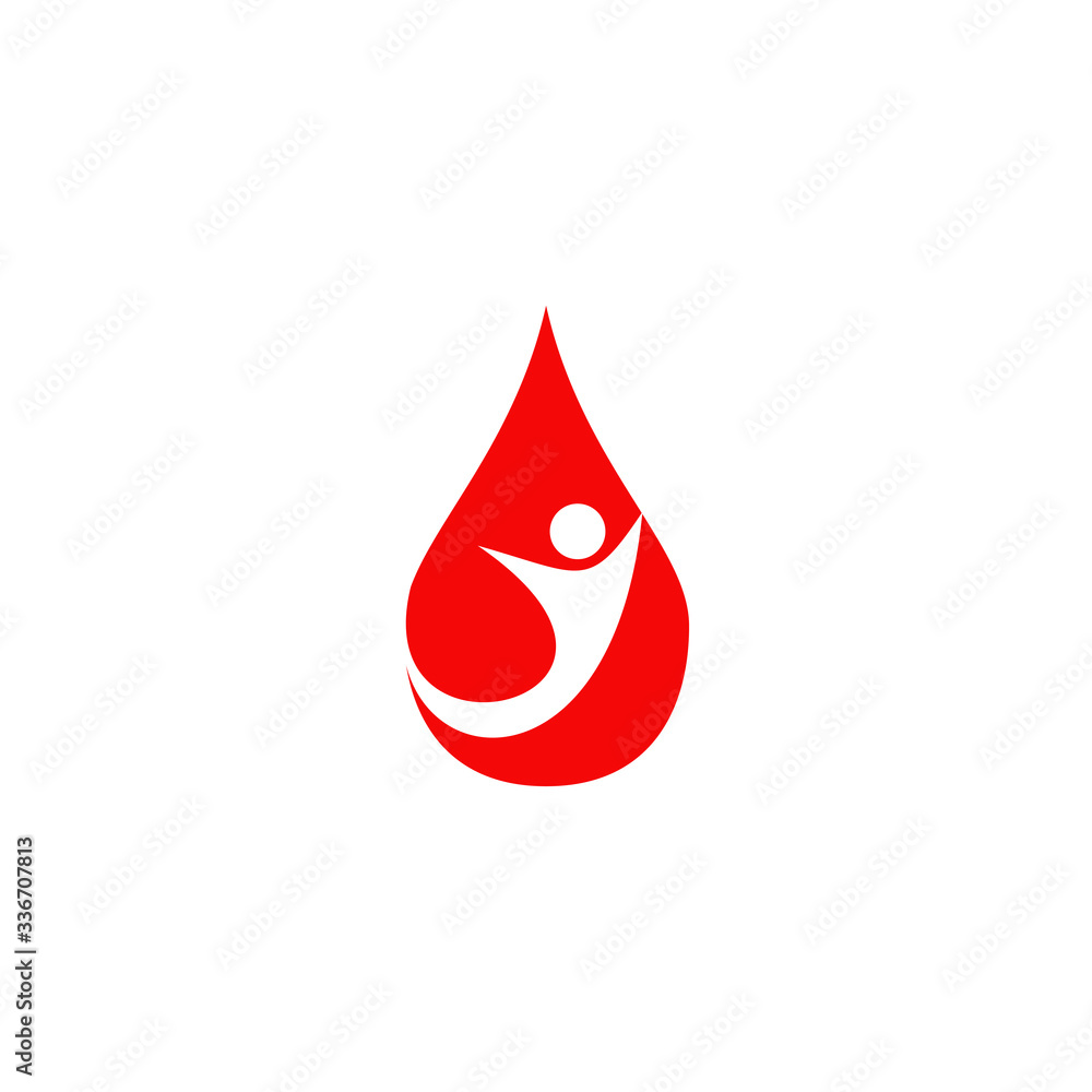 Blood droop icon logo design template Blood droop icon logo design template