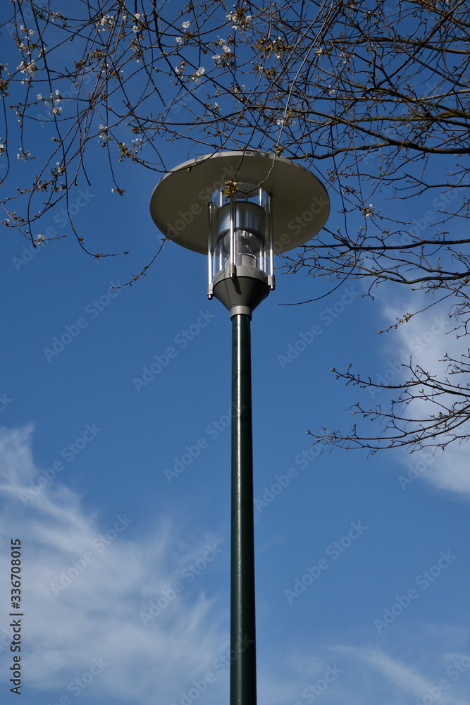 Street lights isolated against a clear blue sky Street lights isolated against a clear blue sky