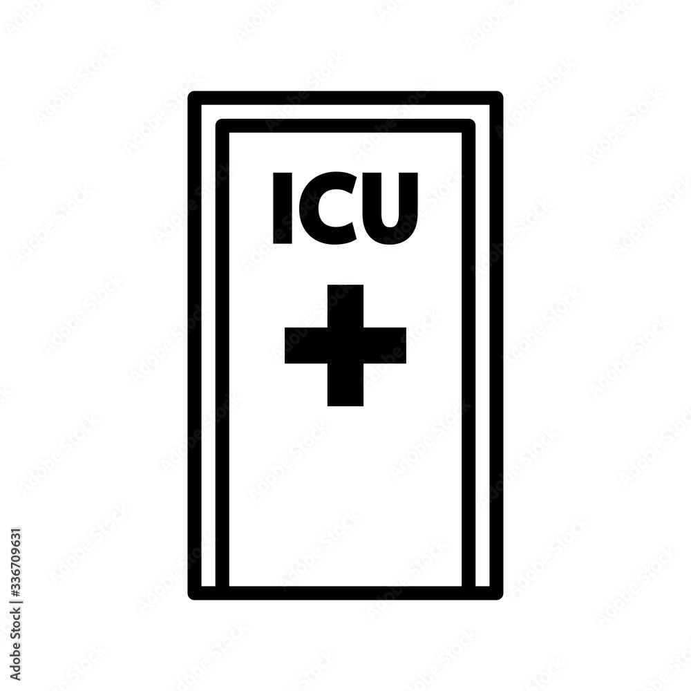 ICU room icon design, flat style trendy collection ICU room icon design, flat style trendy collection