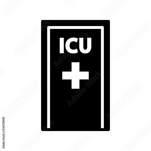 ICU room icon design, flat style trendy collection