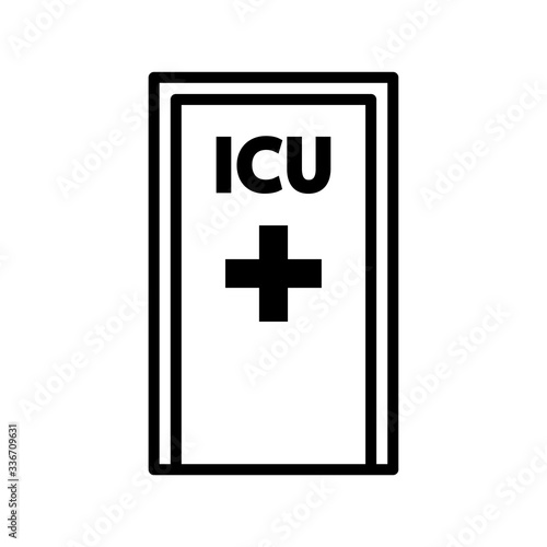 ICU room icon design, flat style trendy collection