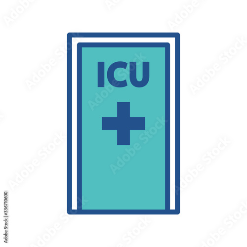 ICU room icon design, flat style trendy collection