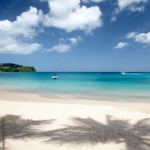tropical beach in St Lucia   