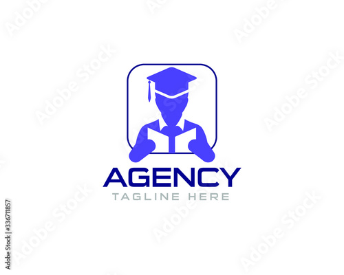School education  smart learning e-learning logo design template 