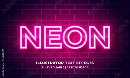 Pink Neon 3d Text Effect