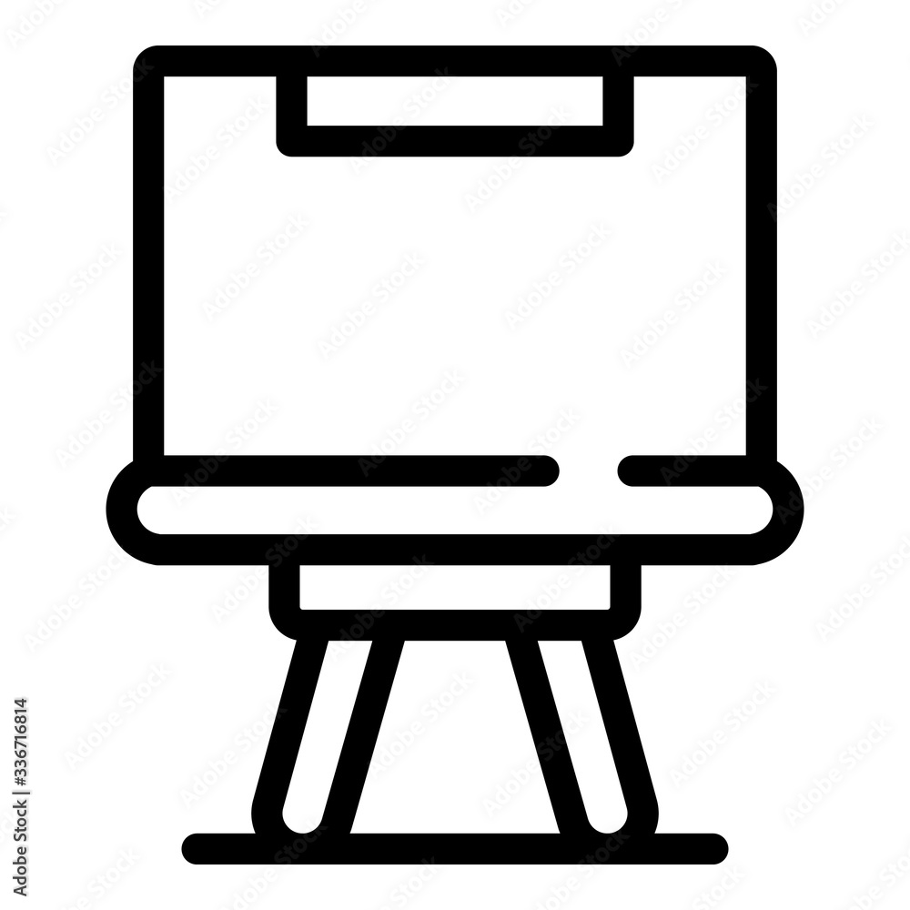 Board easel icon. Outline board easel vector icon for web design isolated on white background Board easel icon. Outline board easel vector icon for web design isolated on white background