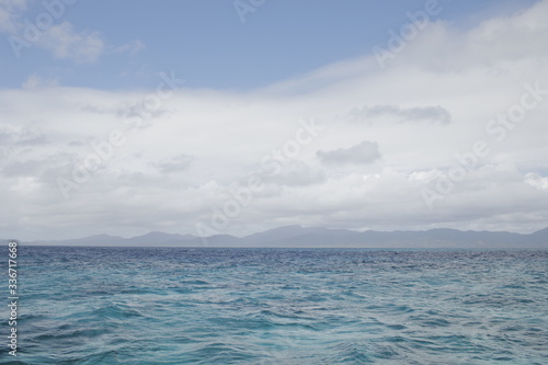 Clouds over the sea in the Philippines.