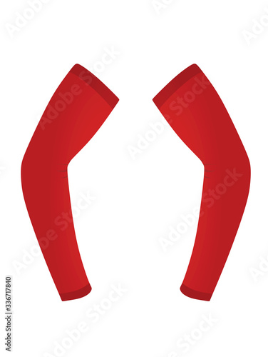 Red arm sleeve. vector illustration