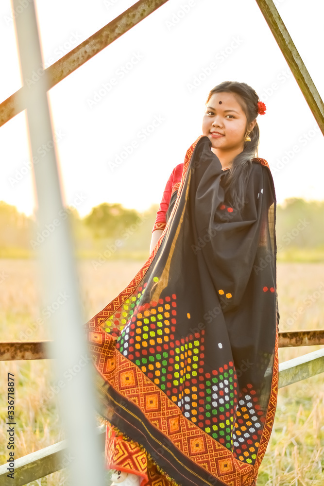 Young women with indian traditional costume Stock Photo | Adobe Stock