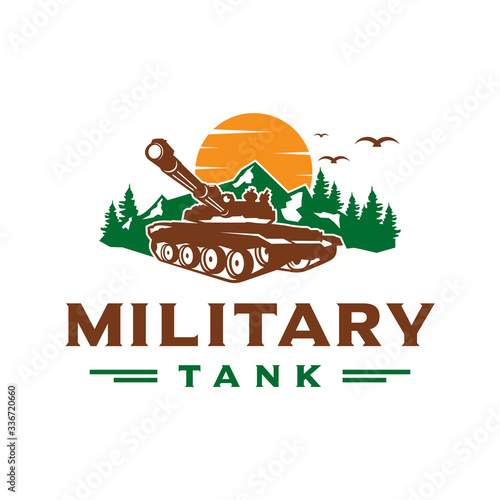 military tank logo design