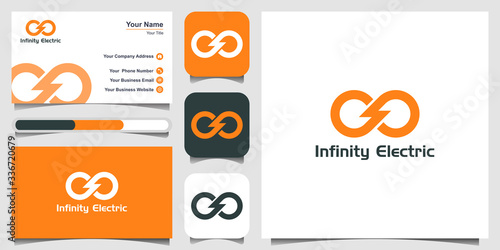 Power Infinite Energy Logo Design Element. logo design, icon and business card