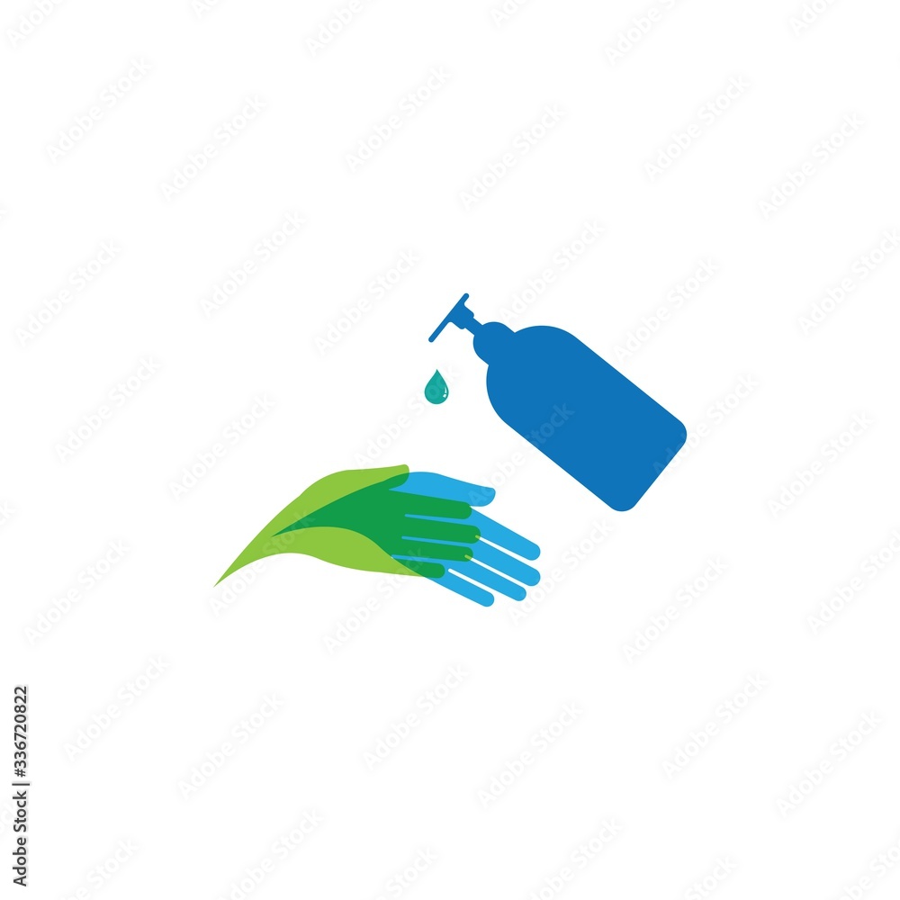 hand sanitizer logo vector hand sanitizer logo vector