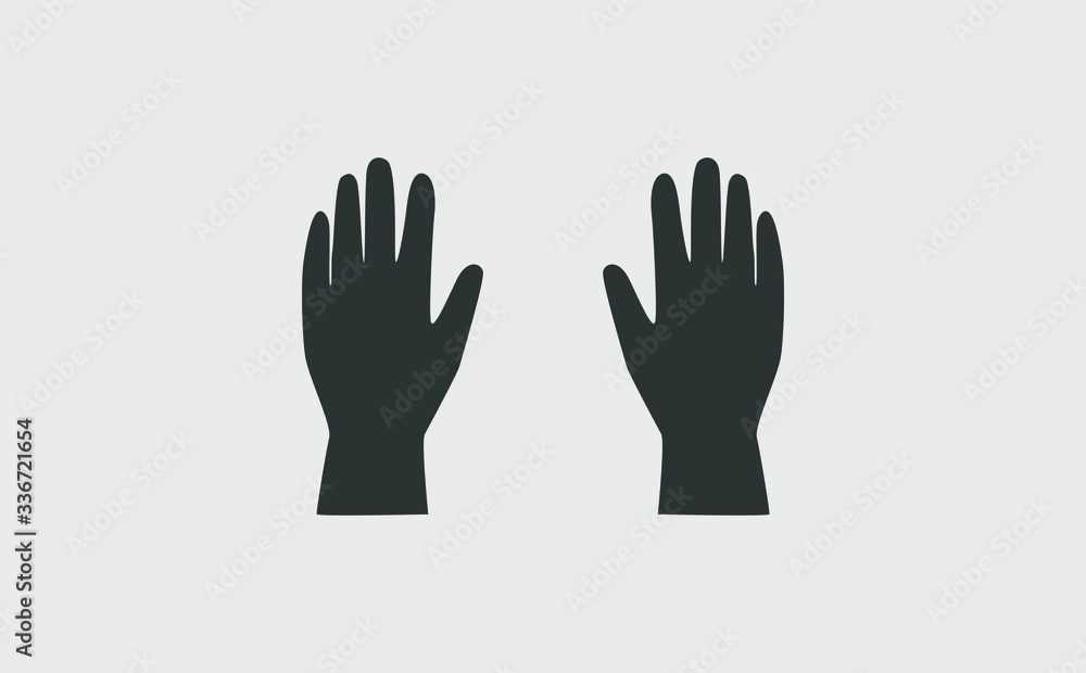 Glove icon design template, glyph style, flat vector Glove icon design template, glyph style, flat vector