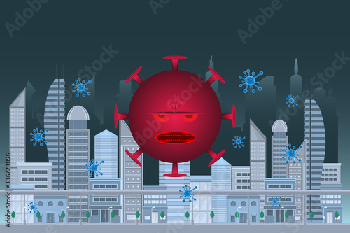 Coronavirus Closed city prophylactic concept