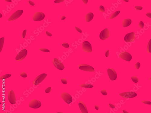 Red blood cells seamless pattern. Blood clot under the microscope, erythrocyte, hemoglobin molecules. Vector illustration