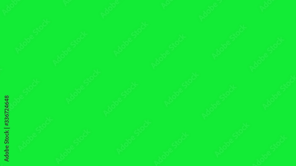Flickering 3D press start animation with green key Flickering 3D press start animation with green key