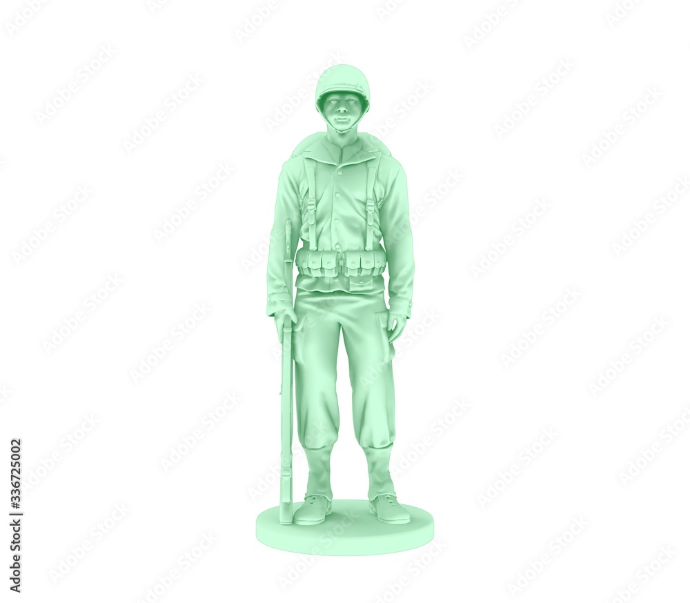 3d illustration of the soldier