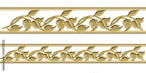 abstract floral background with golden 