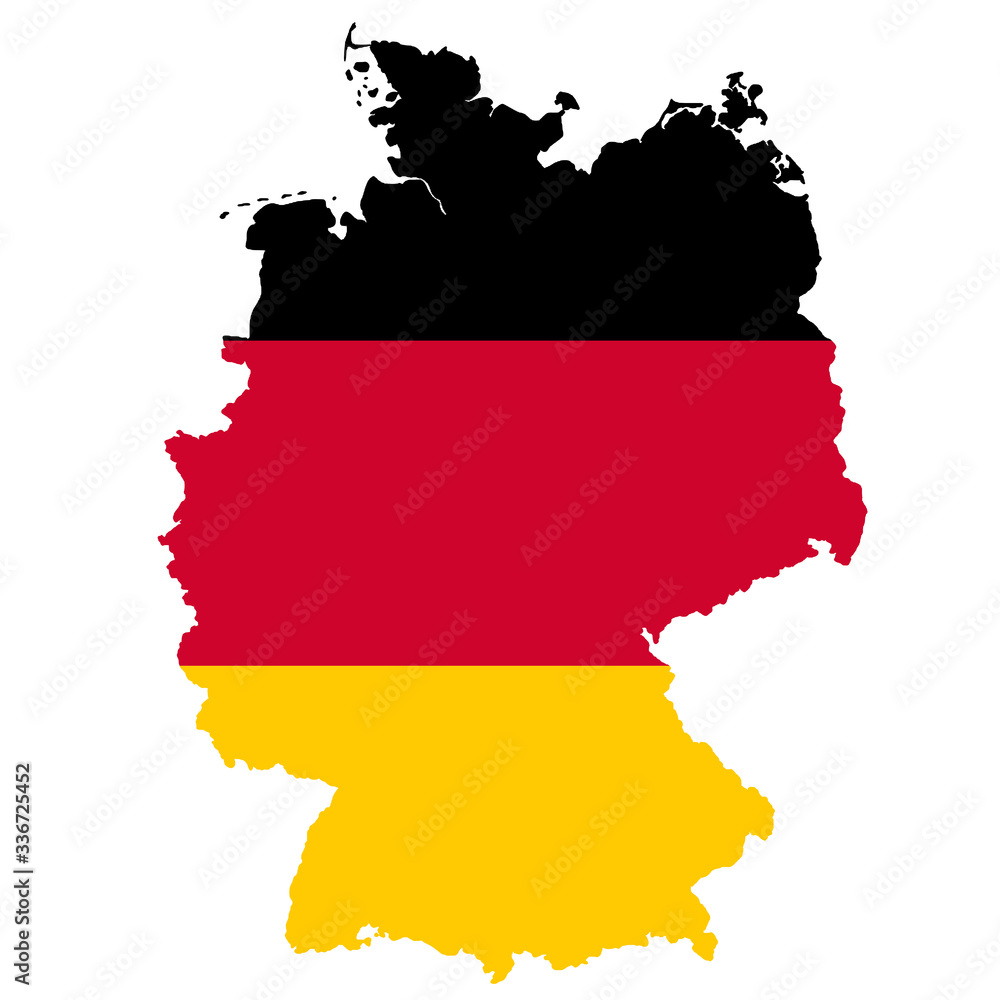 Germany map on white background with clipping path Germany map on white background with clipping path