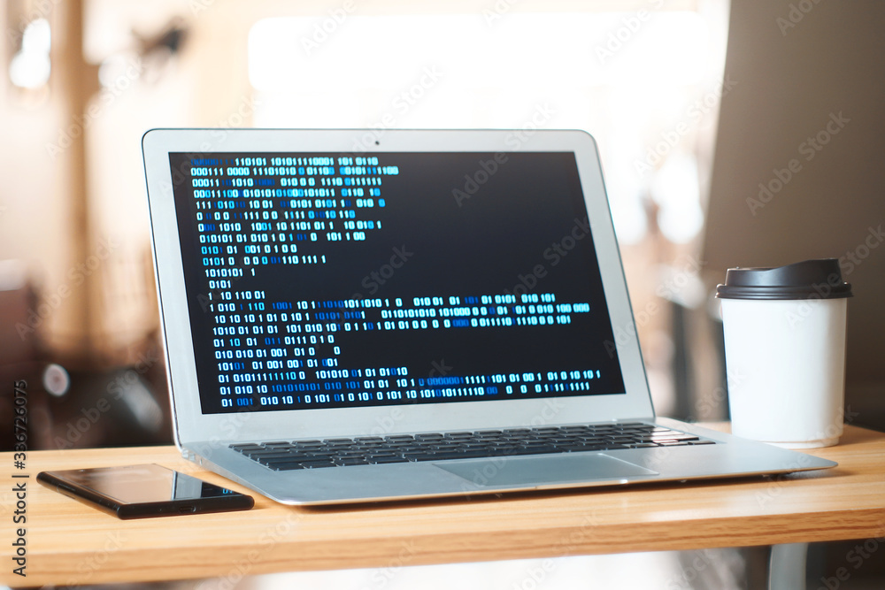 Computer laptop and smartphone and coffee cup on working table table ,work at home concept. Computer laptop and smartphone and coffee cup on working table table ,work at home concept.