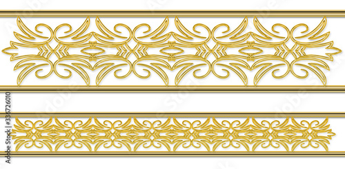 abstract floral background with golden 