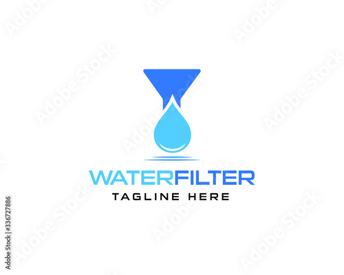 water filter logo design template 