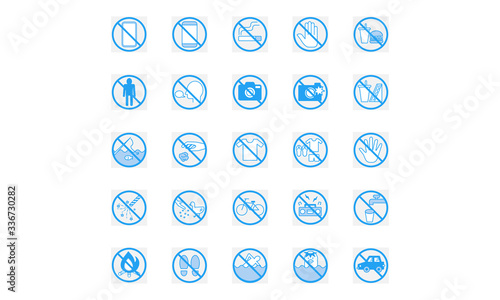 Signs -No, Do not,Prohibition signs