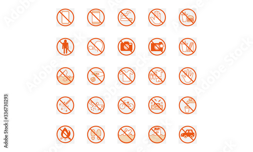 Signs -No, Do not,Prohibition signs