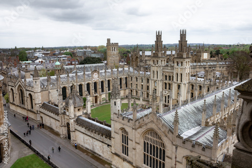 Oxford in England in early Spring with clouds during the day