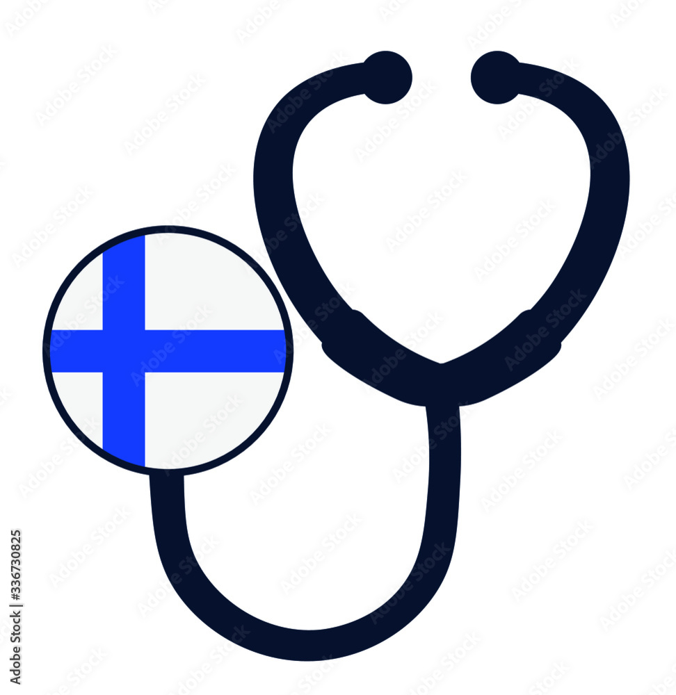 Finland National flag on stethoscope. specialist doctors in Country. Charity Help concept. The concept a help for Finland . Finland National flag on stethoscope. specialist doctors in Country. Charity Help concept. The concept a help for Finland .