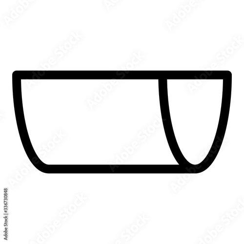 Chute gutter icon. Outline chute gutter vector icon for web design isolated on white background