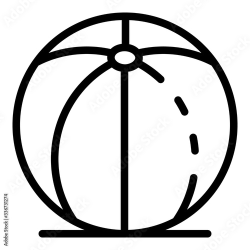 Beach kid ball icon. Outline beach kid ball vector icon for web design isolated on white background