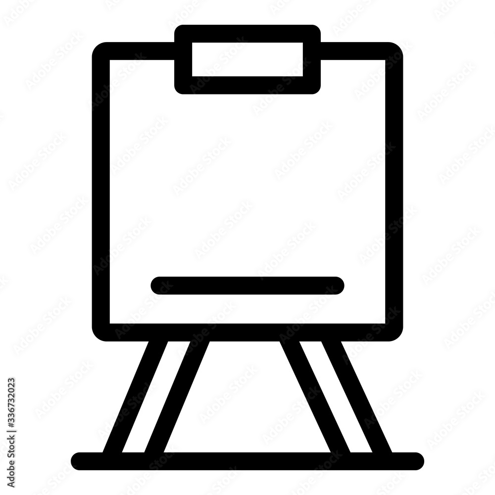 School easel icon. Outline school easel vector icon for web design isolated on white background School easel icon. Outline school easel vector icon for web design isolated on white background