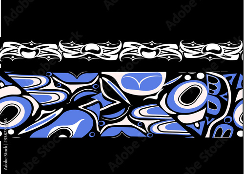 abstract background native north american set