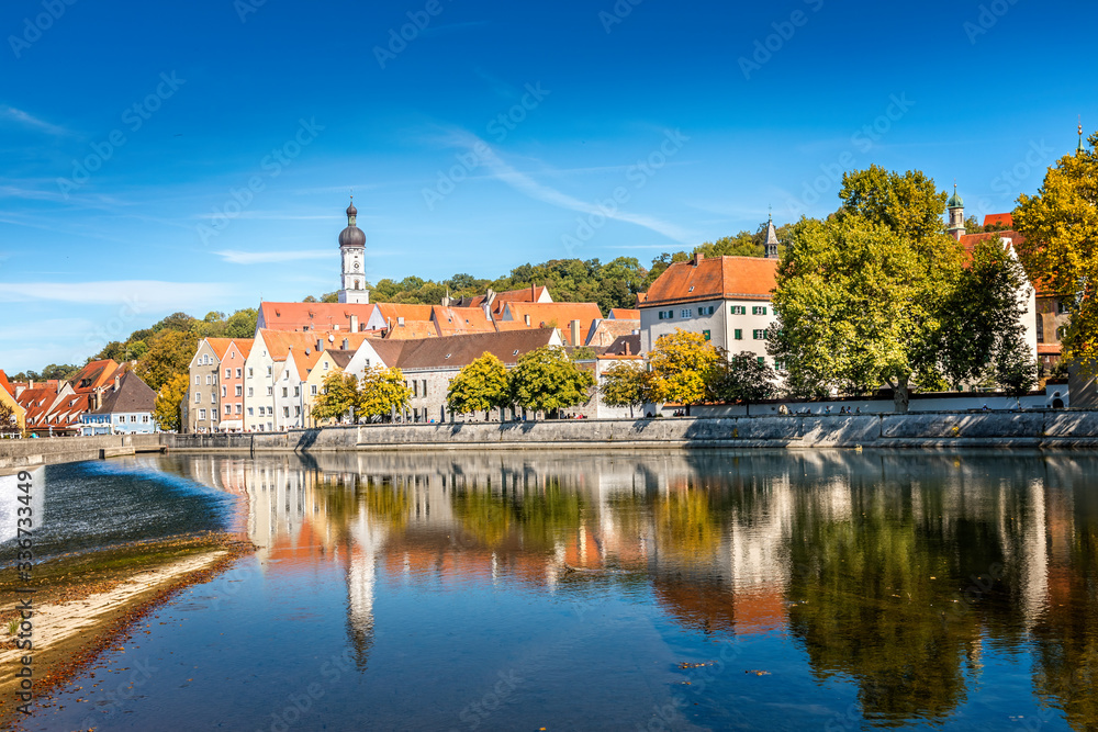 View over historic downtown of Landsberg am Lech, Bavaria