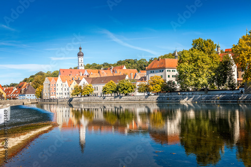 View over historic downtown of Landsberg am Lech, Bavaria