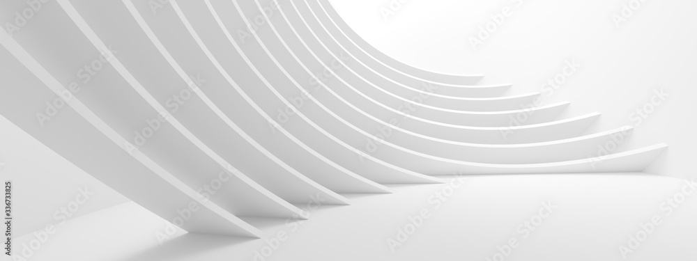 Abstract Technology Background. Minimal Architecture Design. White Industrial Wallpaper