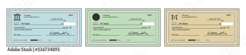 Blank Check. Checkbook