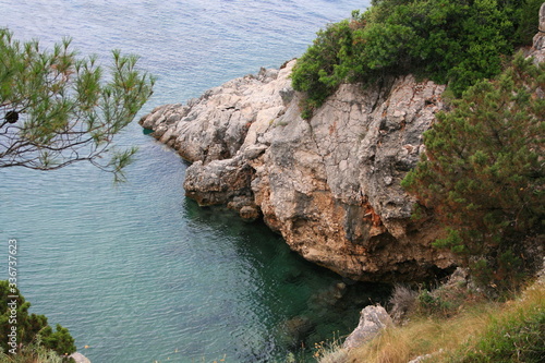 rock in the sea, Rovenska, island Losinj, Croatia
