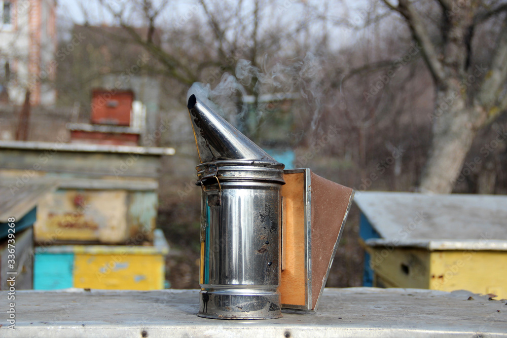Beehive Spring Management. Apiary. Beekeeper Tools Close Up. Beehive Spring Management. Apiary. Beekeeper Tools Close Up.